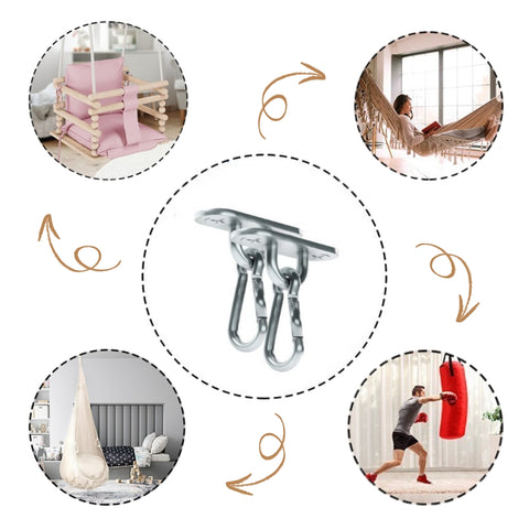 MAMOI® Altalena neonato per bambini, Altalene di legno da interno, Dondolo a porta da casa, Altalena design scandinavo a partire da 1 anno 2/3 anni, Baby swing-5