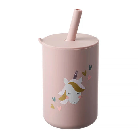 Baby-Fütterungsbecher mit Strohhalm
