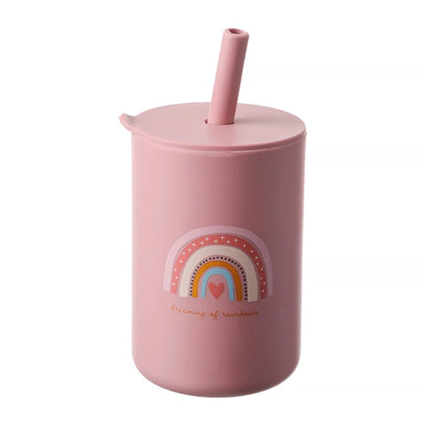 Baby-Fütterungsbecher mit Strohhalm