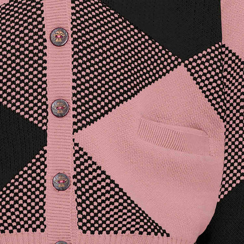 Kids Cardigan in Pink and Black-1