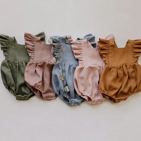 Vintage Leinen Baumwolle Kinderkleidung