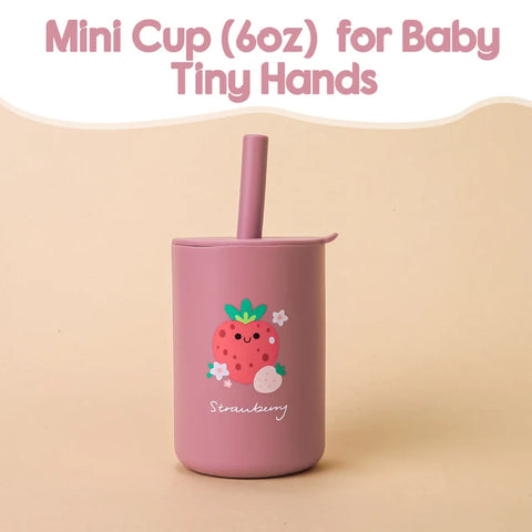 Baby-Fütterungsbecher mit Strohhalm