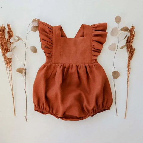 Vintage Leinen Baumwolle Kinderkleidung