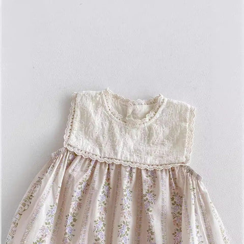 Neues Design Baby Mädchen Sommerkleid Blumenmuster