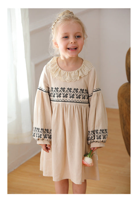 Lange Designer Kinder Kleid für Mädchens