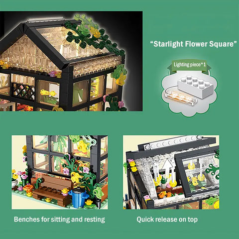 LED-Glashaus-Café Spielhaus für Kinder