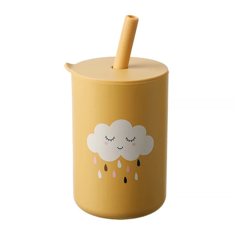 Baby-Fütterungsbecher mit Strohhalm
