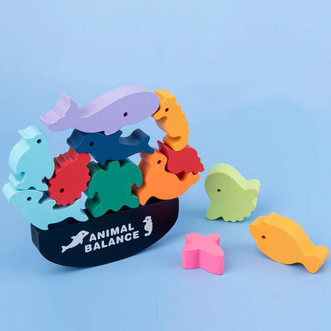 Animal Balance-Tierisches Bausteinspiel