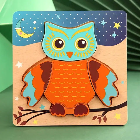Holzpuzzle Baby Cartoon Tier