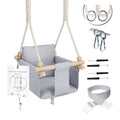 MAMOI® Altalena neonato per bambini, Altalene di legno da interno, Dondolo a porta da casa, Altalena design scandinavo a partire da 1 anno 2/3 anni, Baby swing-0