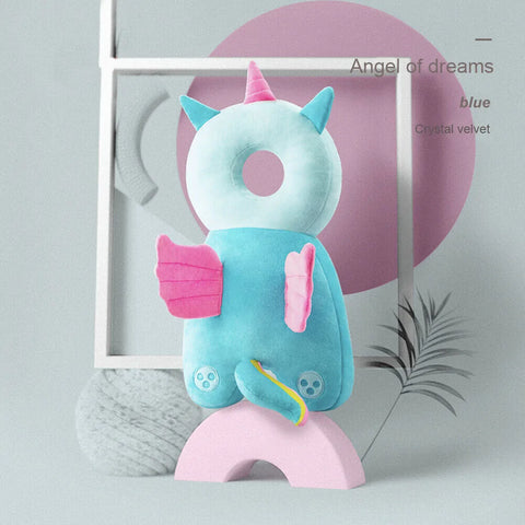 Sicherheits-Kopfschutzkissen für Kleinkinder (1–3 Jahre): Einhorn- und Bienen-Cartoon-Design