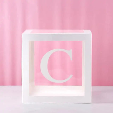 Reveal Ballonbox mit Buchstaben - Kinderparty