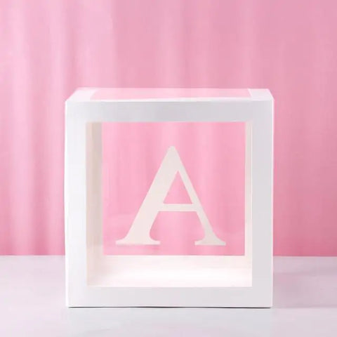 Reveal Ballonbox mit Buchstaben - Kinderparty