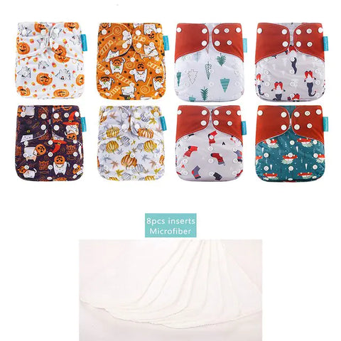 8-teiliges Happy Flute New OS Pocket verstellbares Windelset