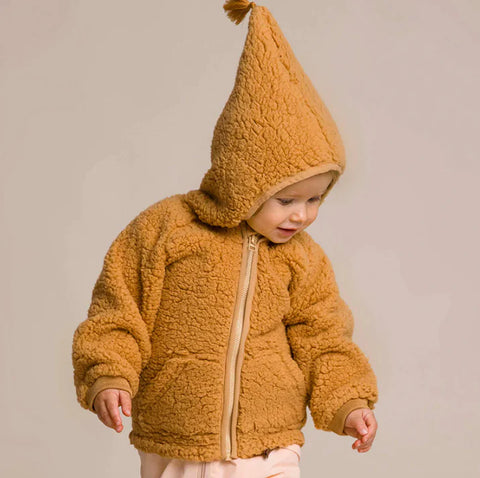 Warmer Polarfleece-Zipfelmütze-Plüschmantel