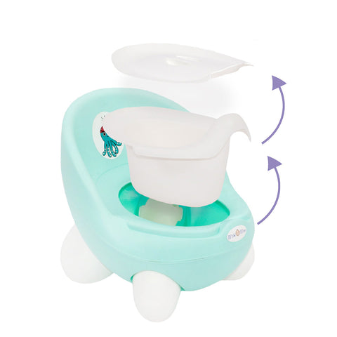 Milk&amp;Moo Children's Potty, First Children's Toilet with Backrest, Blue