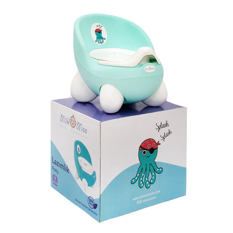 Milk&amp;Moo Children's Potty, First Children's Toilet with Backrest, Blue