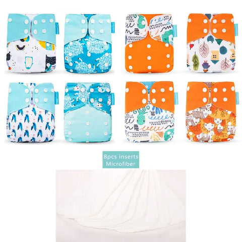 8-teiliges Happy Flute New OS Pocket verstellbares Windelset