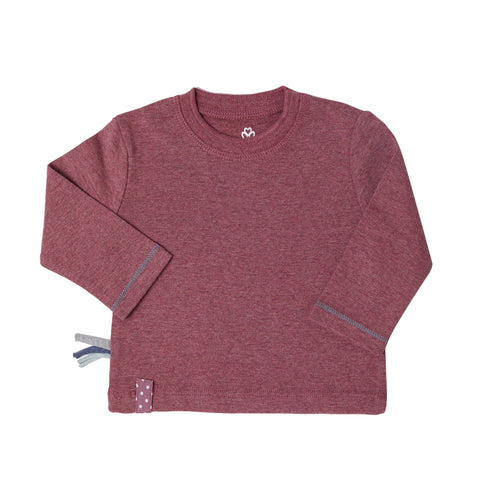 OrganicEra Bio-Langarm-Baby-T-Shirt Bordeux