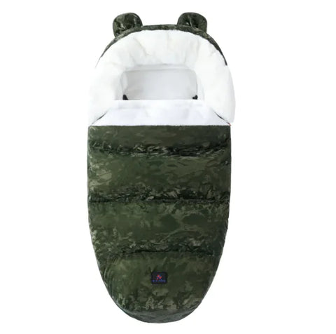 Babyschlafsack mit Fellkragen