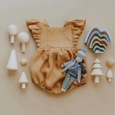 Vintage Leinen Baumwolle Kinderkleidung