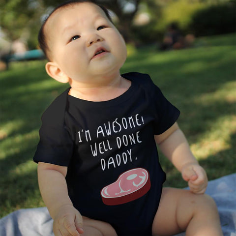 Baby Strampler - I'm Awesome Well Done Daddy