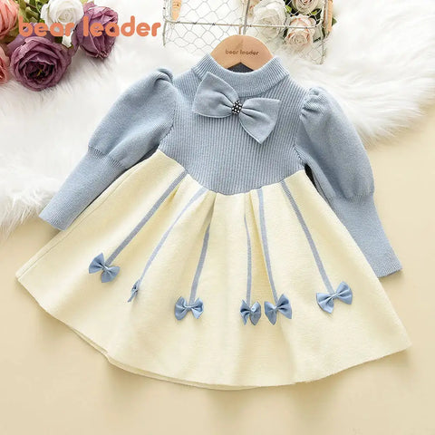 Retro-Pullover Kleid für Mädchen