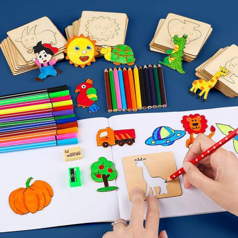 Malvorlagen- und Zeichenwerkzeug-Set für Kinder