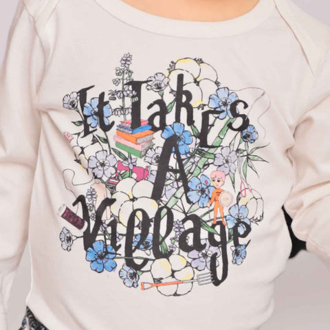White Baby Onesie with Print-2
