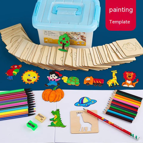 Malvorlagen- und Zeichenwerkzeug-Set für Kinder