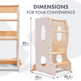 Stable Montessori learning tower: Growing wooden children's chair – Bild 5