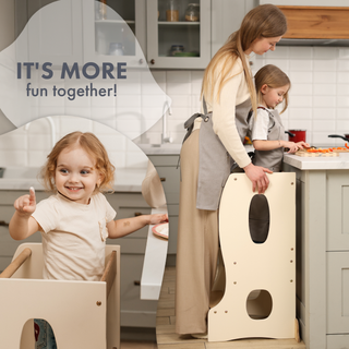 Stable Montessori learning tower: Growing wooden children's chair – Bild 2