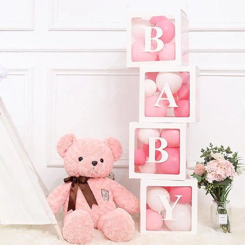 Reveal Ballonbox mit Buchstaben - Kinderparty