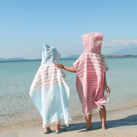 Playa Kinder Poncho Handtuch mit Geschenkbox, Rosa