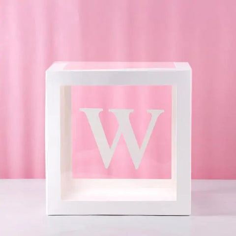 Reveal Ballonbox mit Buchstaben - Kinderparty