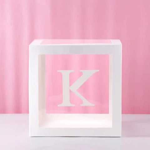 Reveal Ballonbox mit Buchstaben - Kinderparty