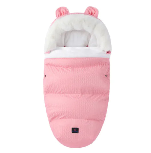 Babyschlafsack mit Fellkragen