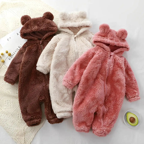 Baby Bären-Strampler-Warm und Kuschelig