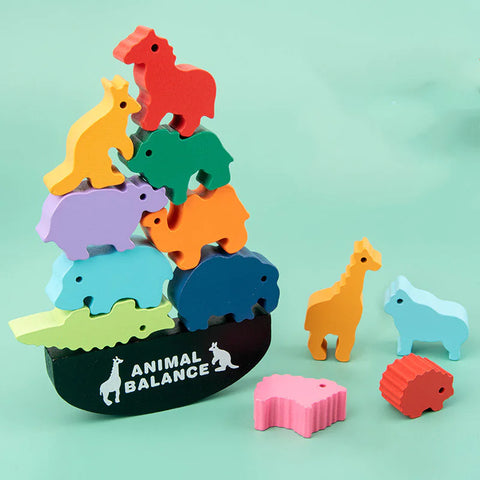 Animal Balance-Tierisches Bausteinspiel