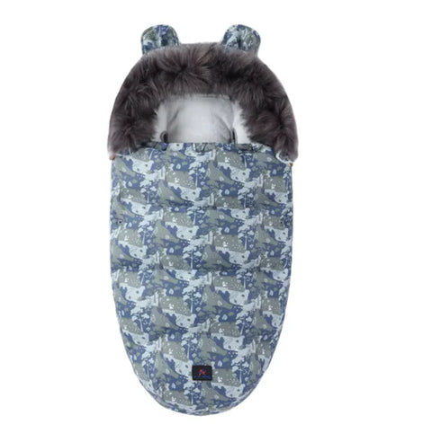 Babyschlafsack mit Fellkragen