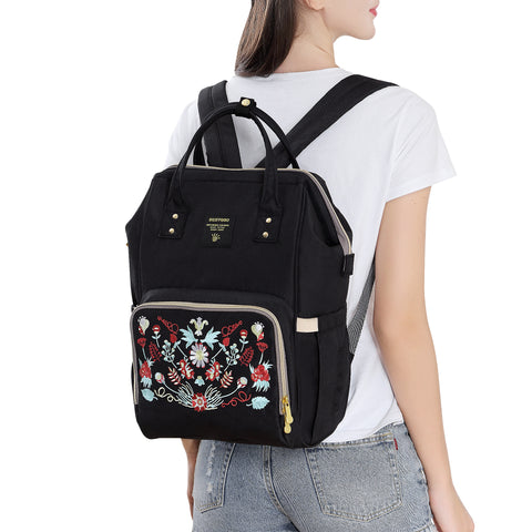 diaper backpack with Bambi design for mom