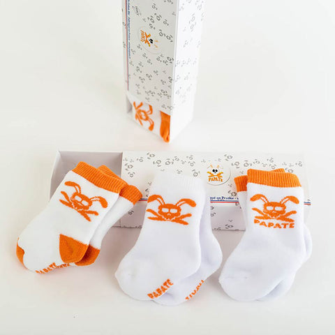 Papate - Neugeborenensocken aus Bio-Baumwolle Premium