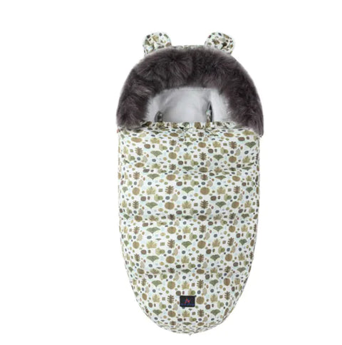 Babyschlafsack mit Fellkragen