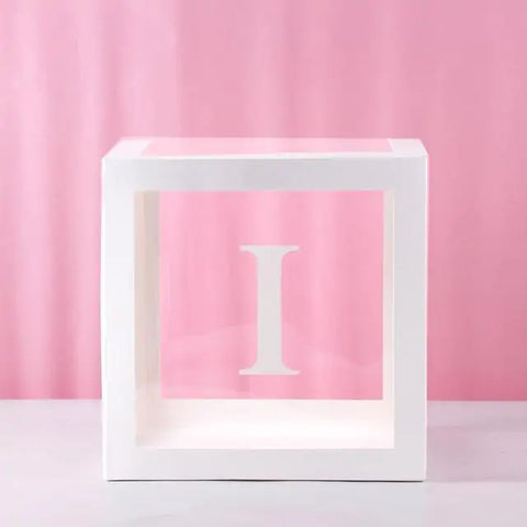 Reveal Ballonbox mit Buchstaben - Kinderparty