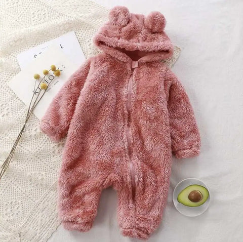 Baby Bären-Strampler-Warm und Kuschelig