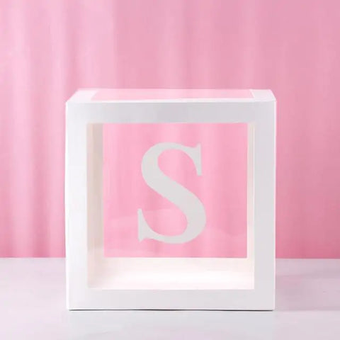 Reveal Ballonbox mit Buchstaben - Kinderparty