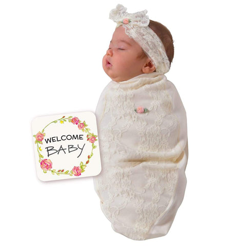 Baby Joe - Welcome Baby Sleeping Bag - Lace Blossoms