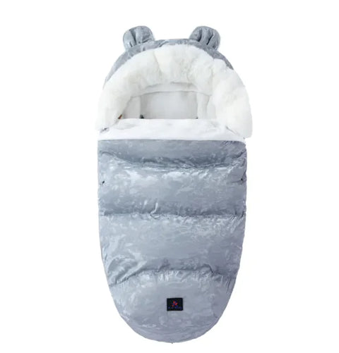 Babyschlafsack mit Fellkragen