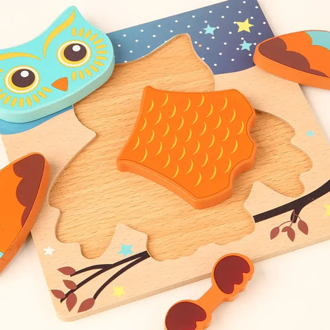 Holzpuzzle Baby Cartoon Tier