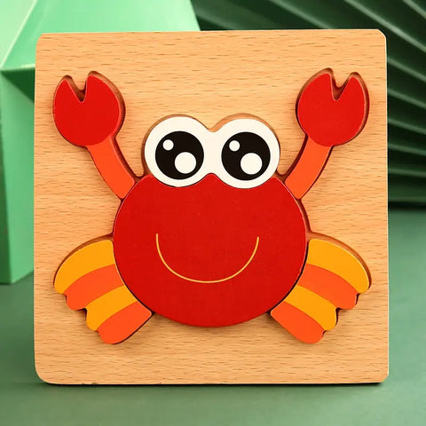 Holzpuzzle Baby Cartoon Tier